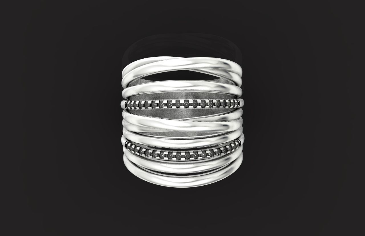 wide ring  De Grisogono 756 3D print model_5