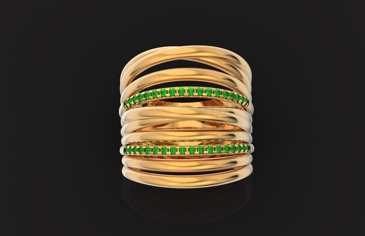 wide ring  De Grisogono 756 3D print model_25