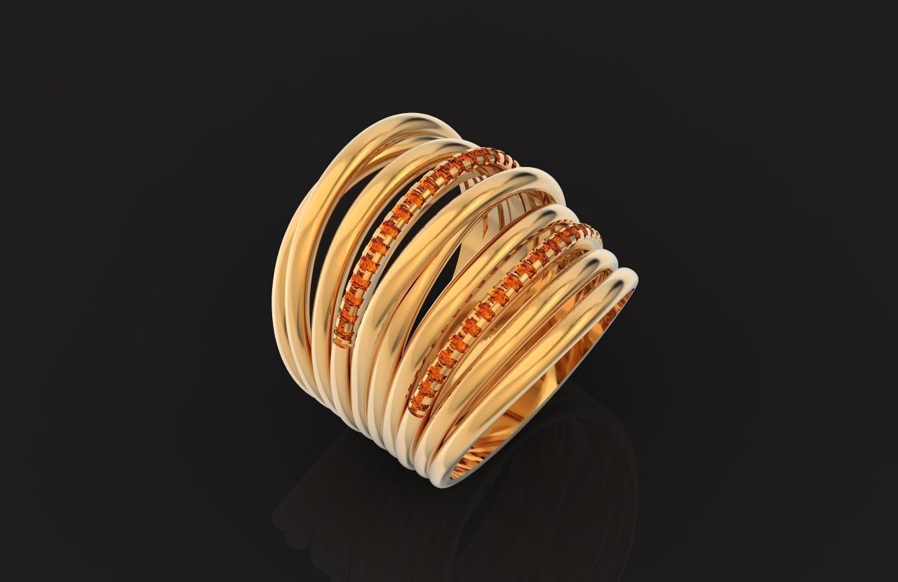 wide ring  De Grisogono 756 3D print model_33