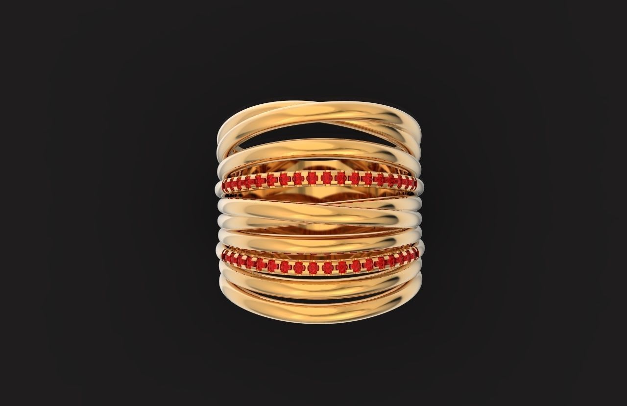 wide ring  De Grisogono 756 3D print model_29