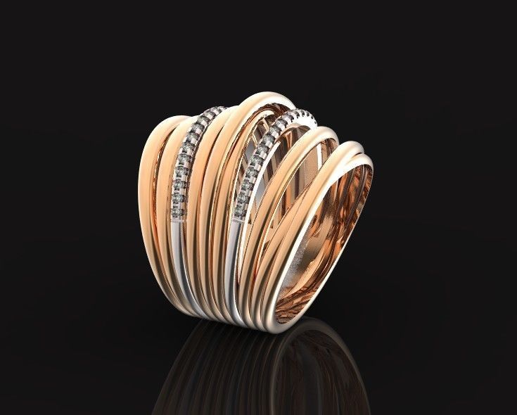 wide ring  De Grisogono 756 3D print model_1