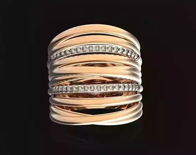 wide ring  De Grisogono 756 3D print model
