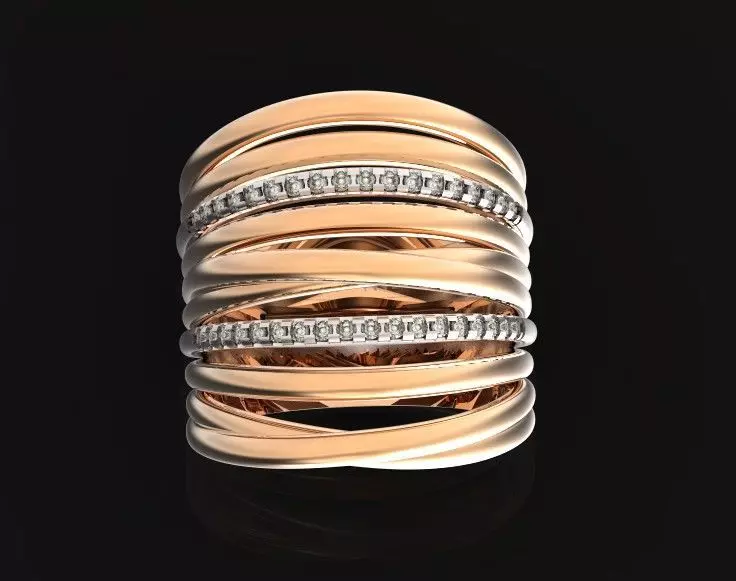 wide ring  De Grisogono 756 3D print model_0