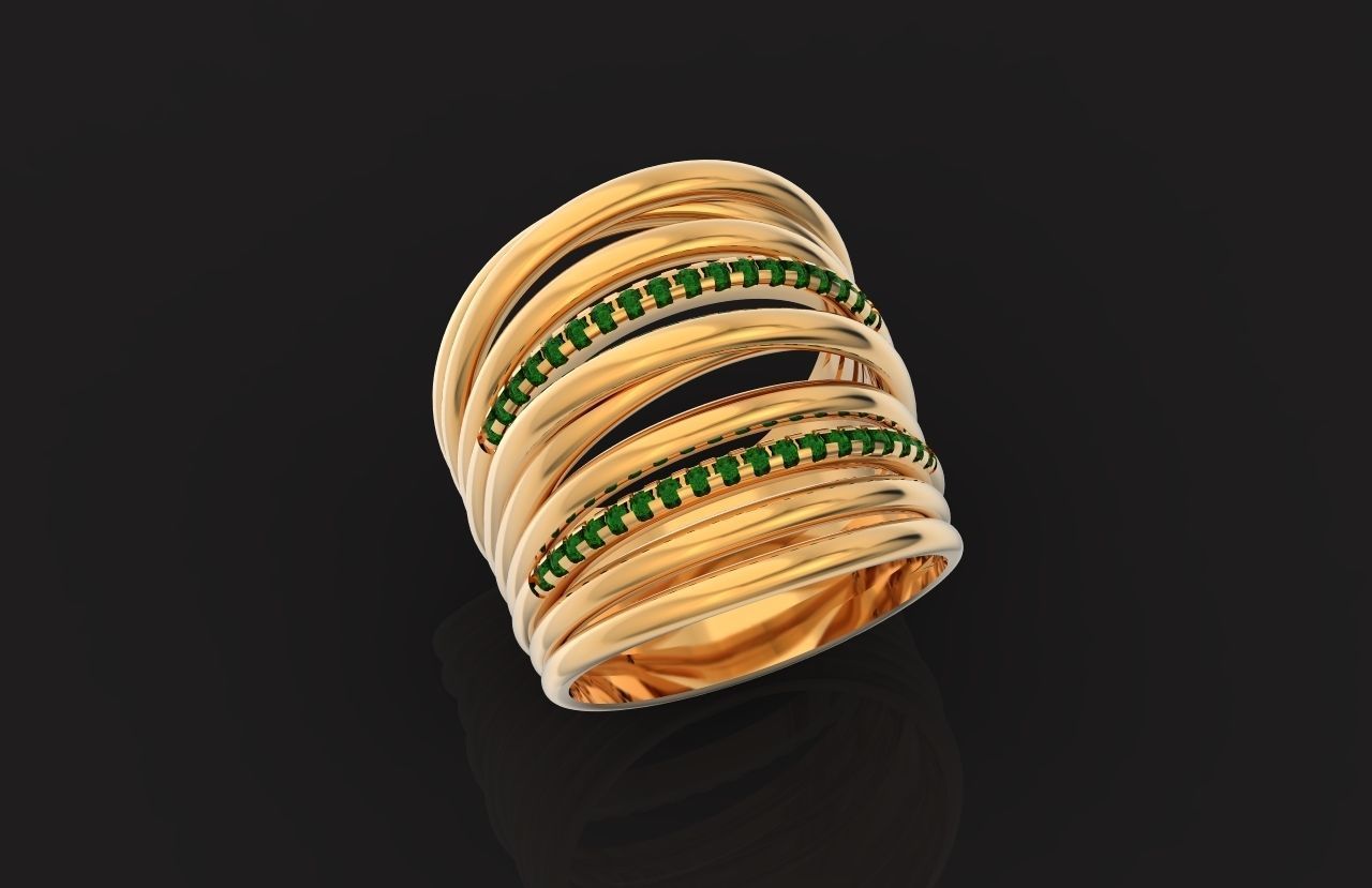 wide ring  De Grisogono 756 3D print model_27