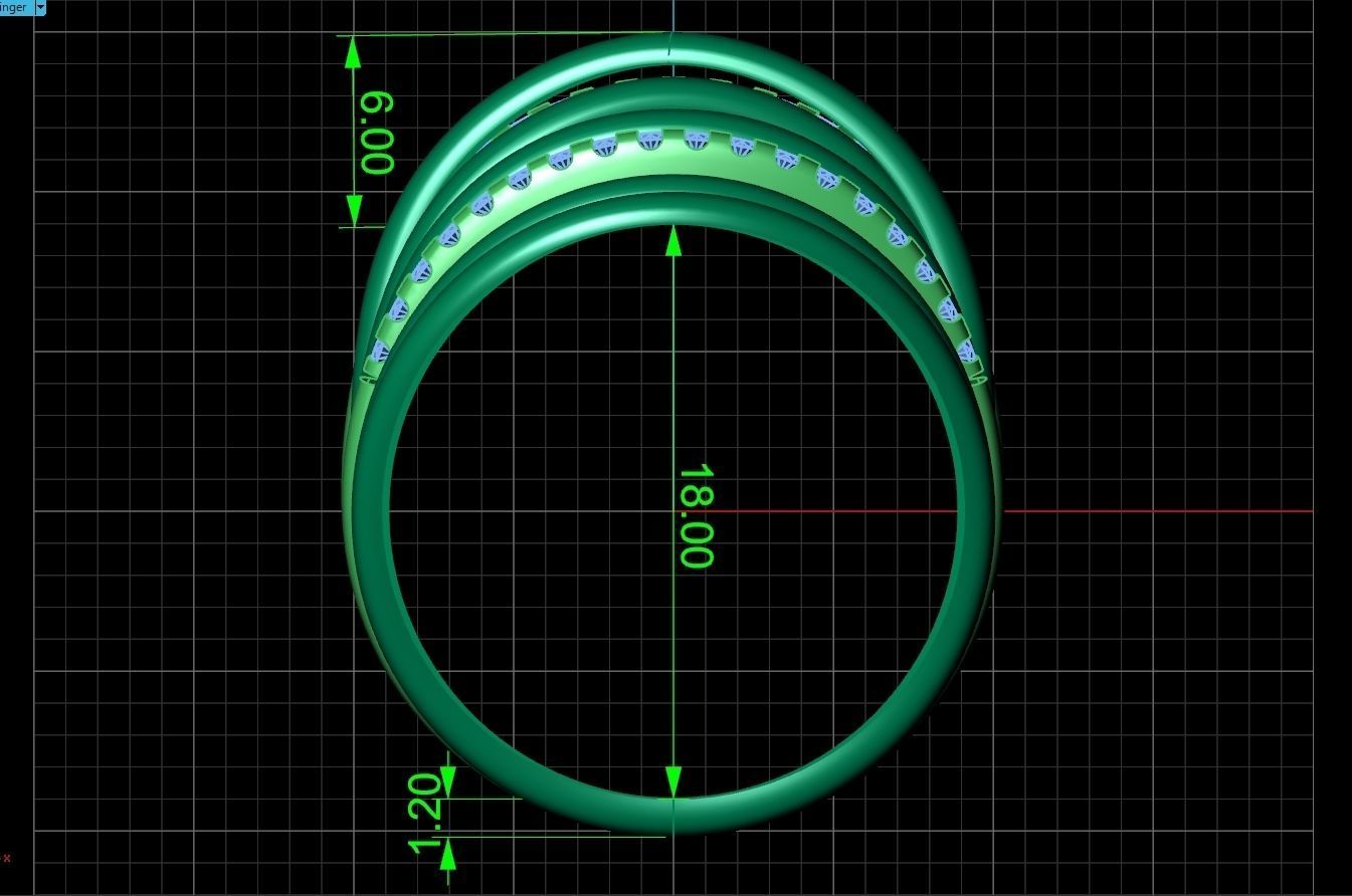 wide ring  De Grisogono 756 3D print model_11