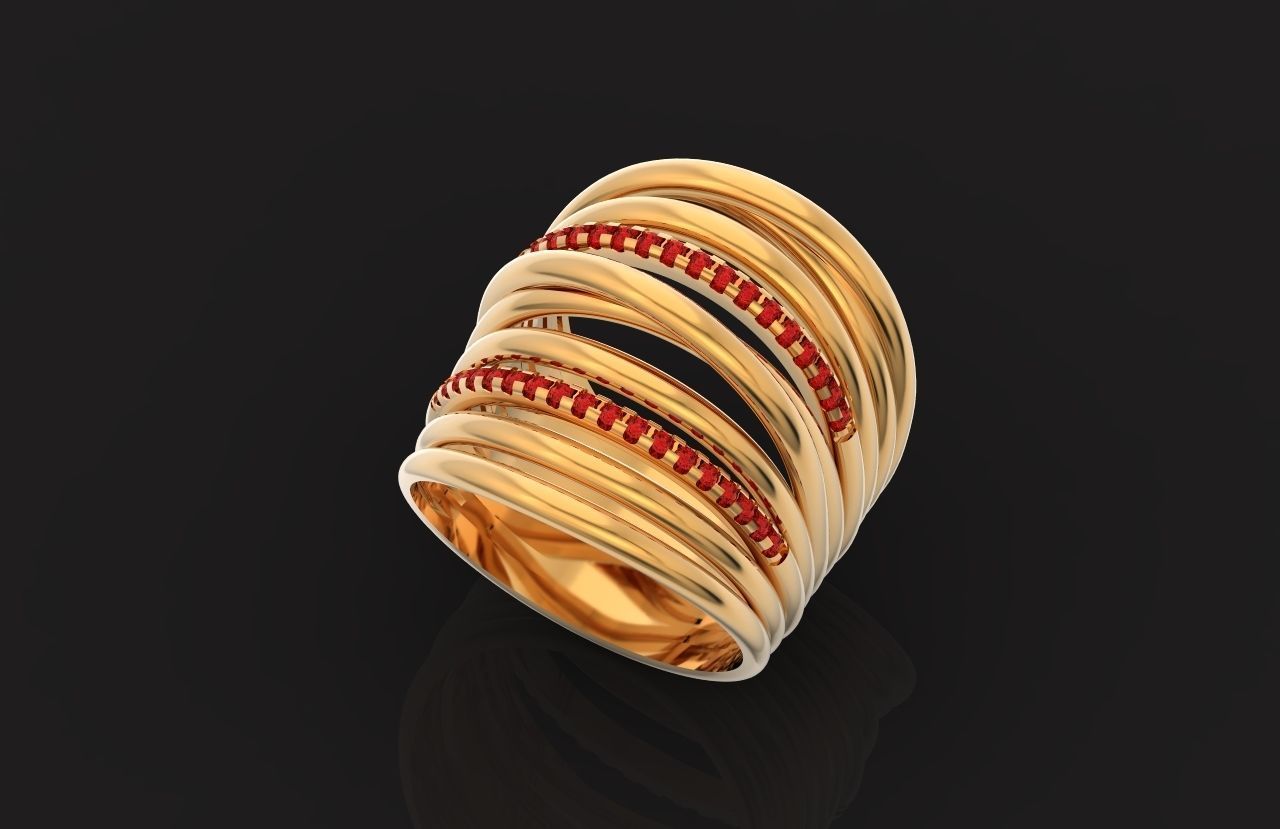 wide ring  De Grisogono 756 3D print model_30