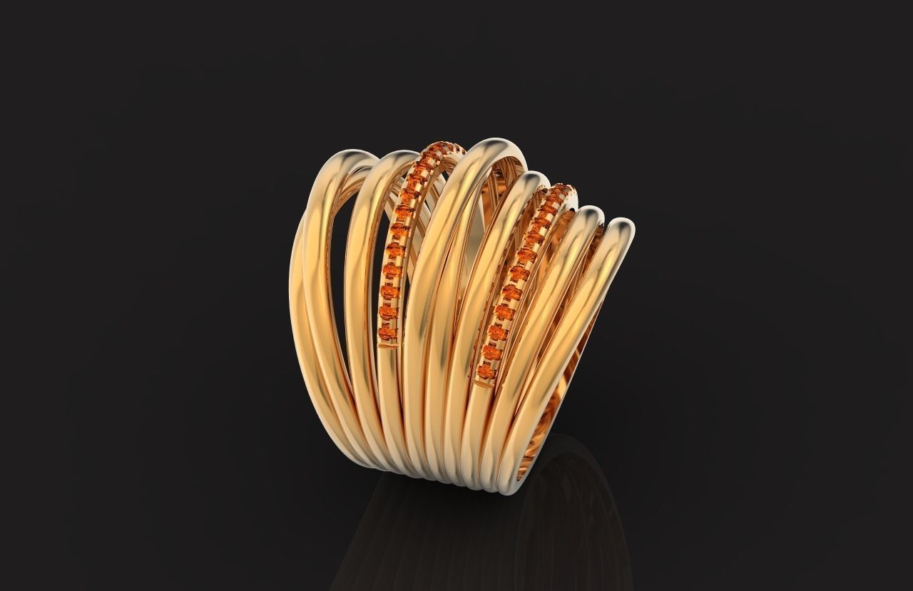 wide ring  De Grisogono 756 3D print model_32