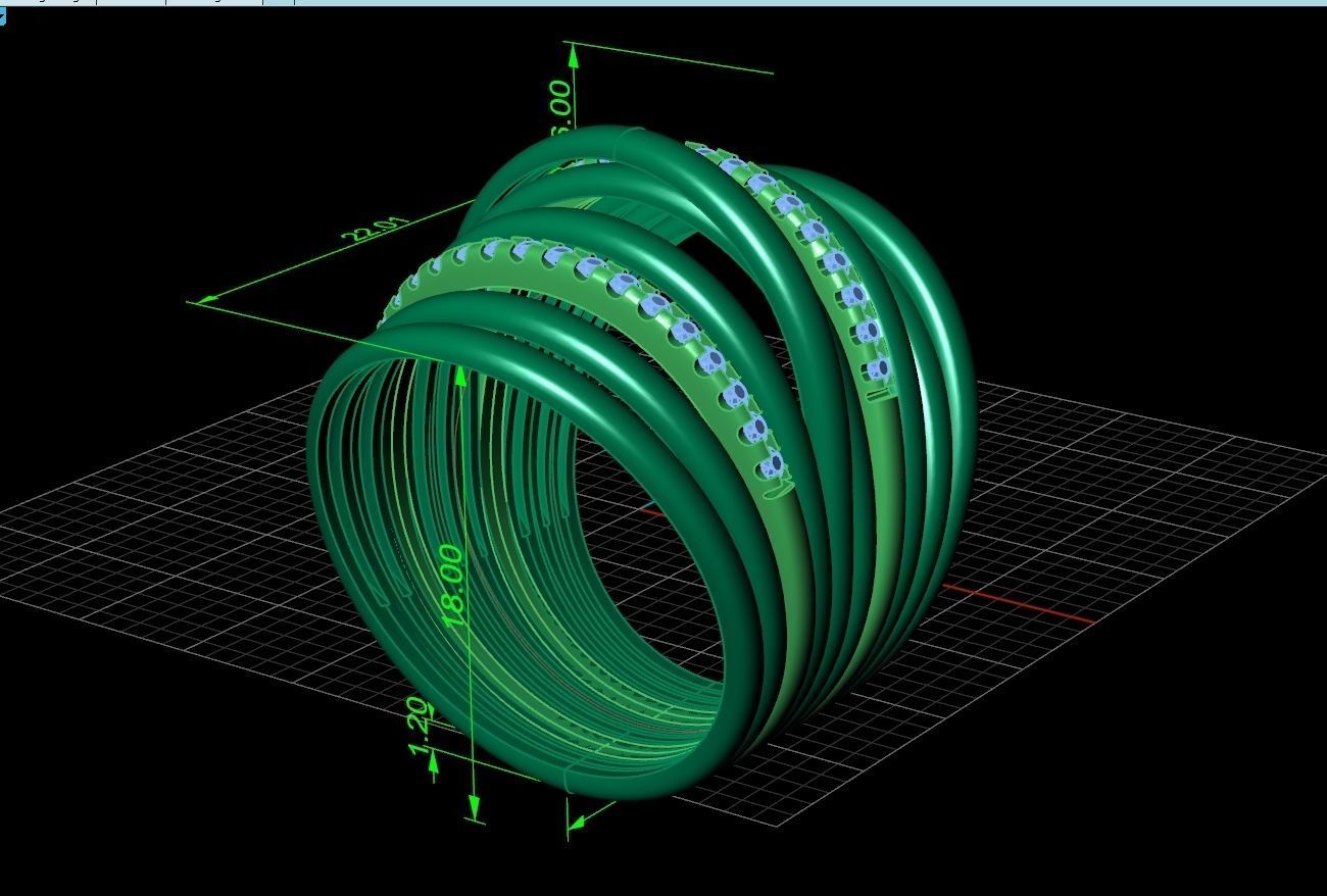wide ring  De Grisogono 756 3D print model_12