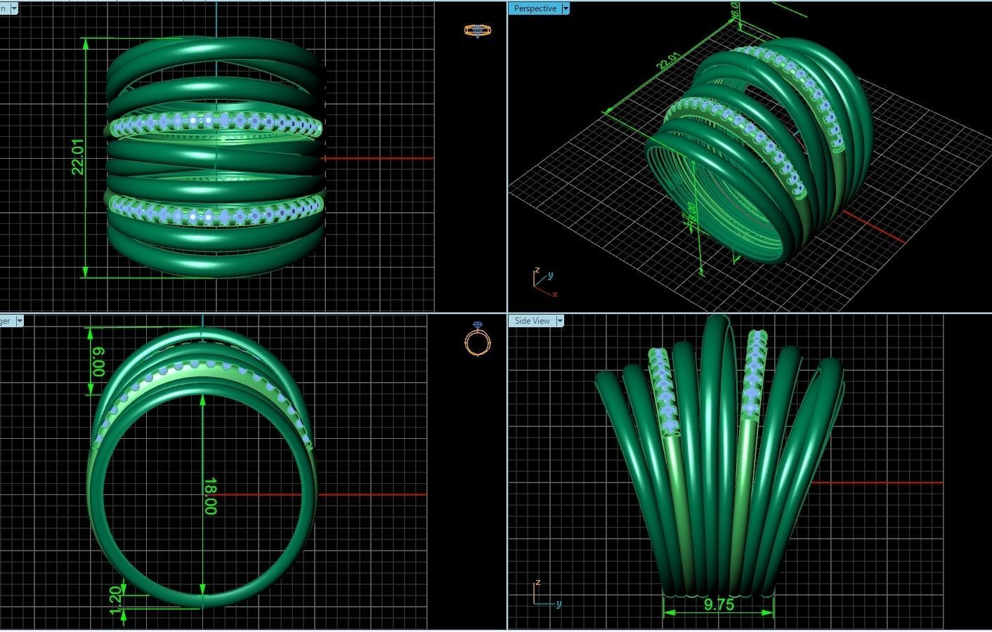 wide ring  De Grisogono 756 3D print model_6