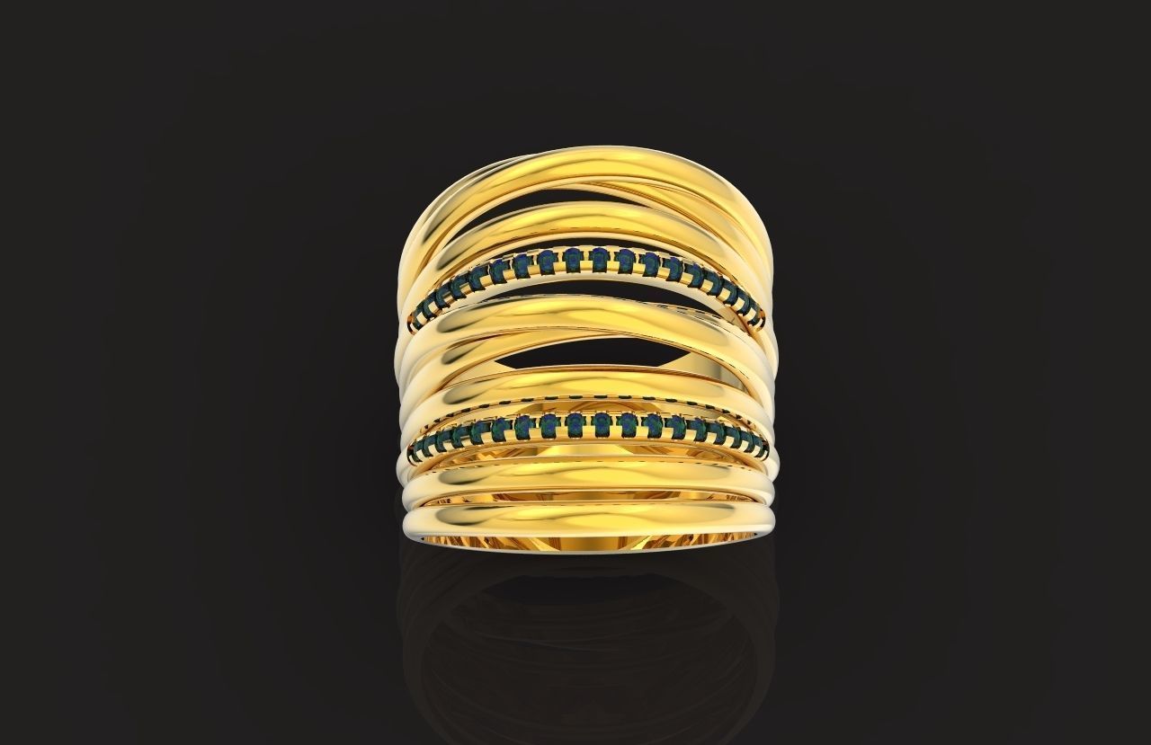 wide ring  De Grisogono 756 3D print model_45