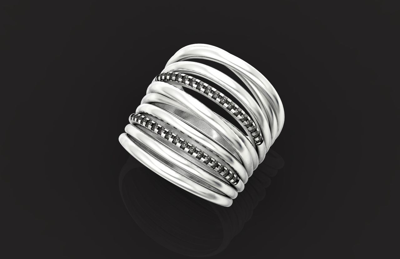 wide ring  De Grisogono 756 3D print model_17