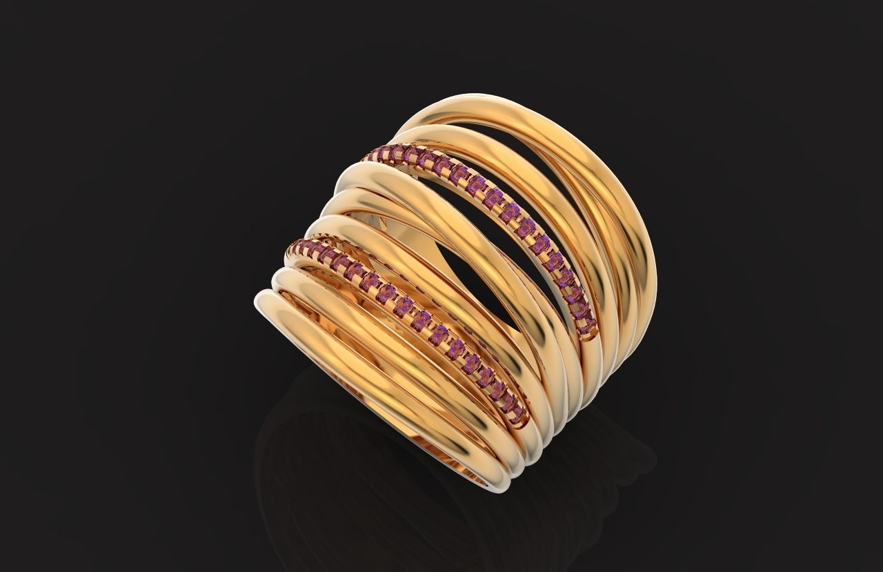 wide ring  De Grisogono 756 3D print model_23