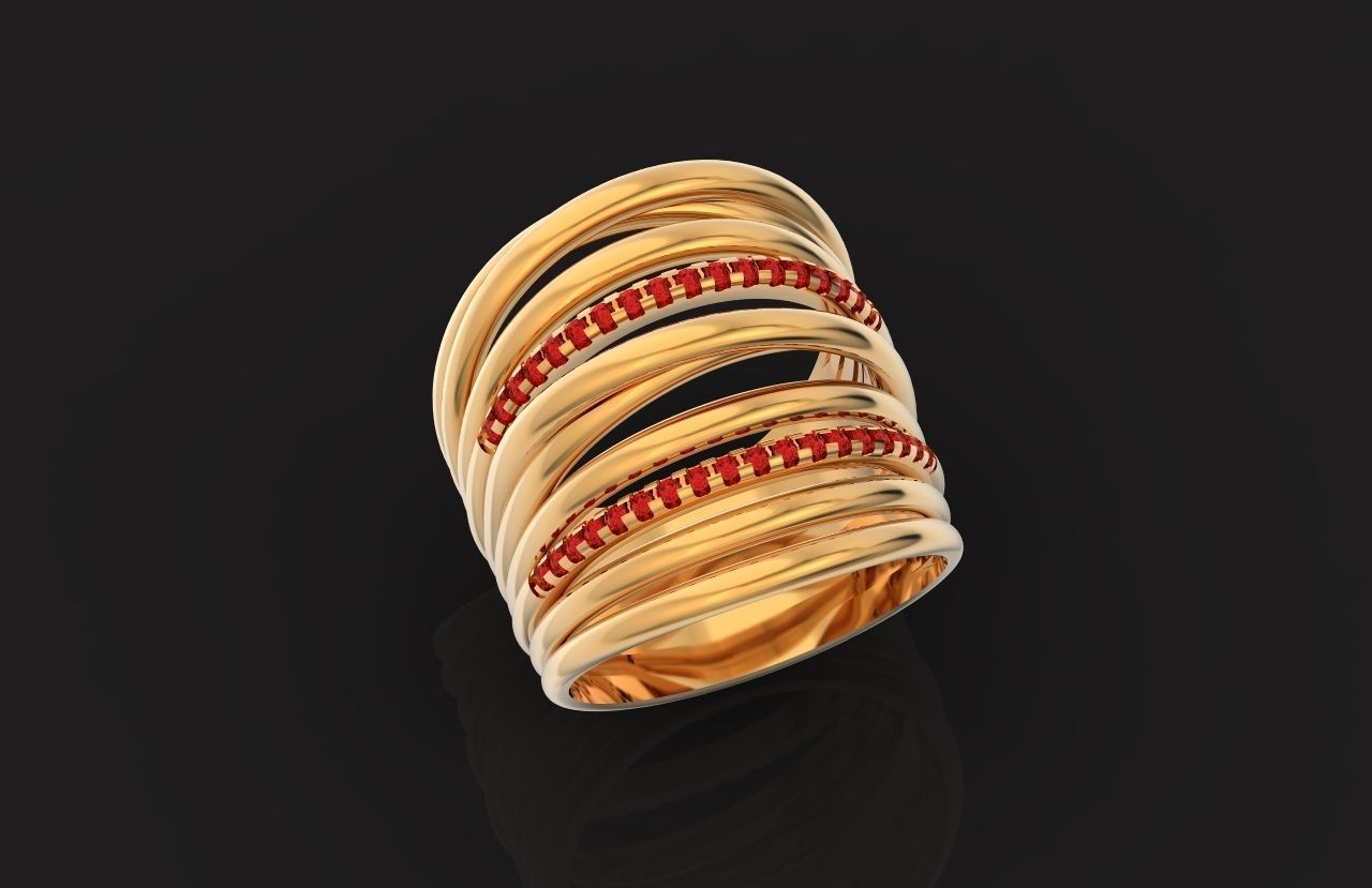 wide ring  De Grisogono 756 3D print model_28