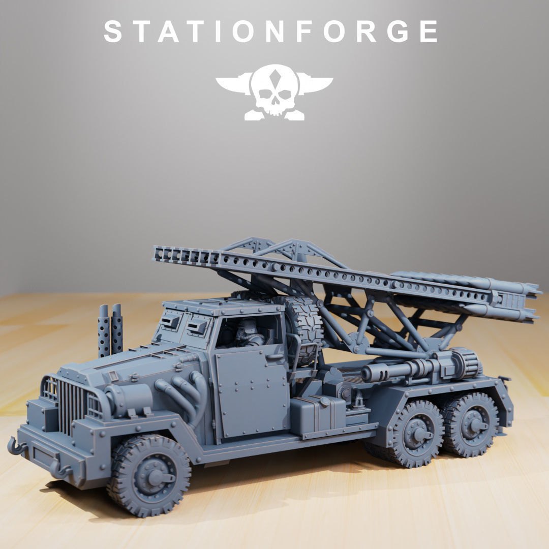 GrimGuard SF-31J Artillery Truck 3D print model_1
