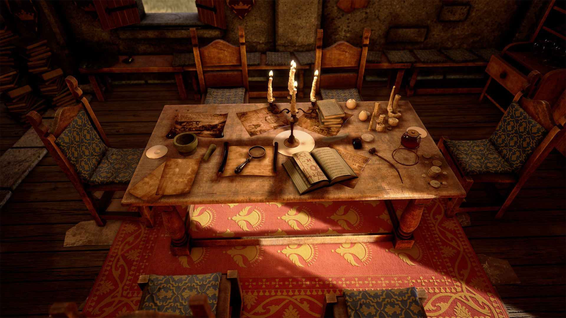 Medieval Furniture  150 Variations 3D model_16