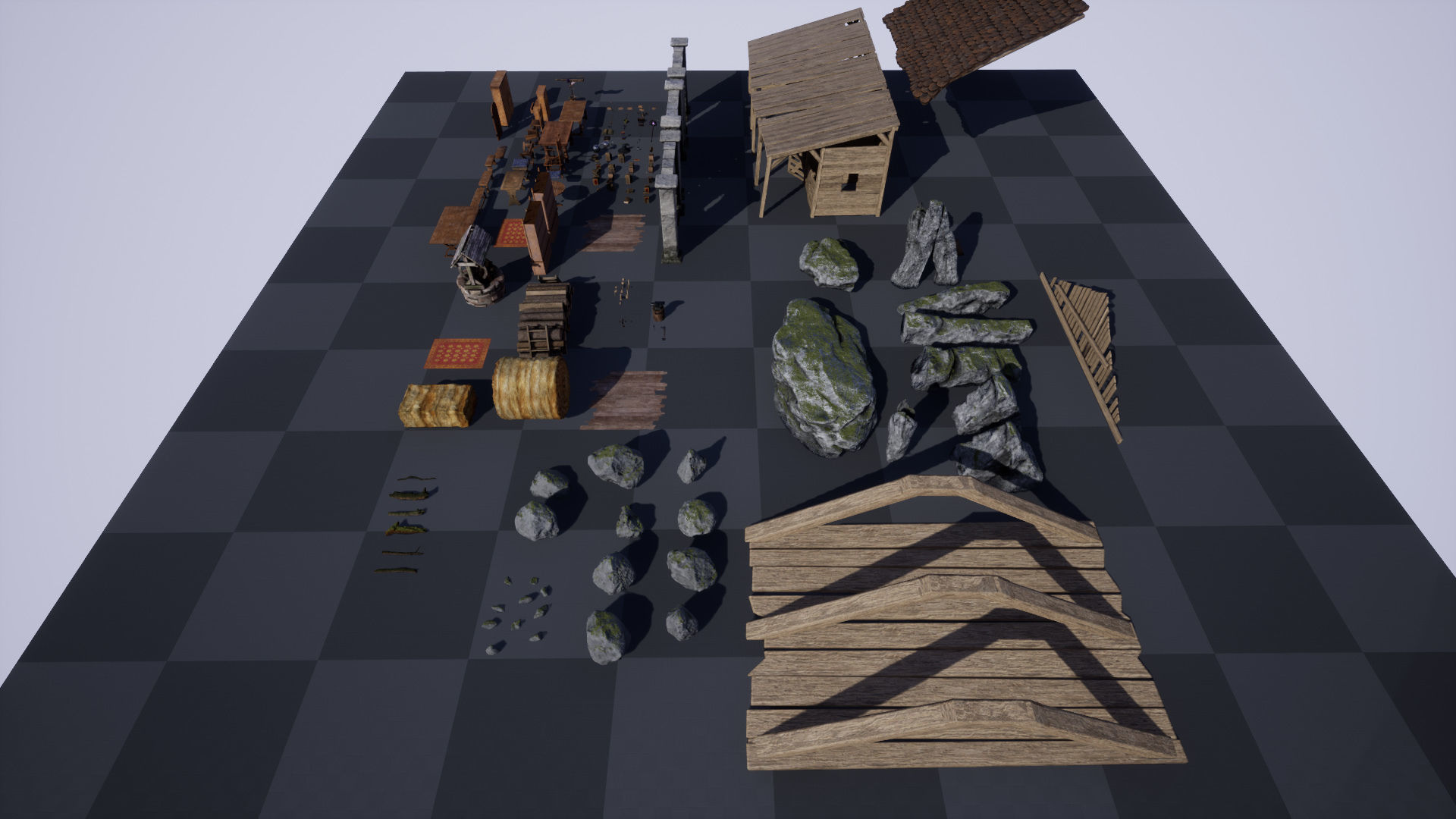 Medieval Furniture  150 Variations 3D model_20