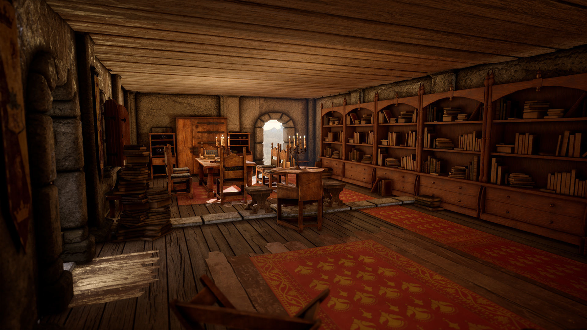 Medieval Furniture  150 Variations 3D model_14