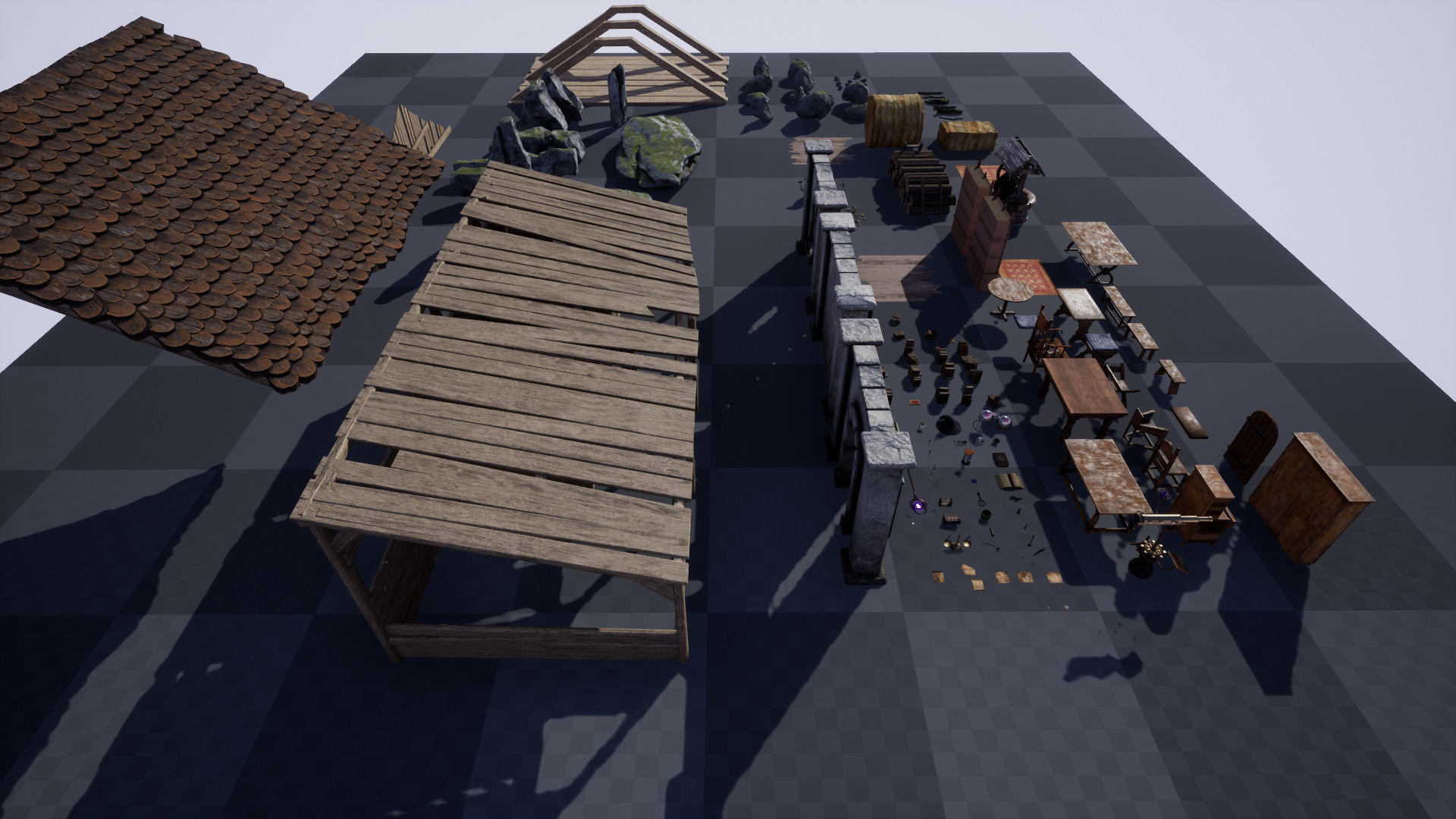 Medieval Furniture  150 Variations 3D model_18