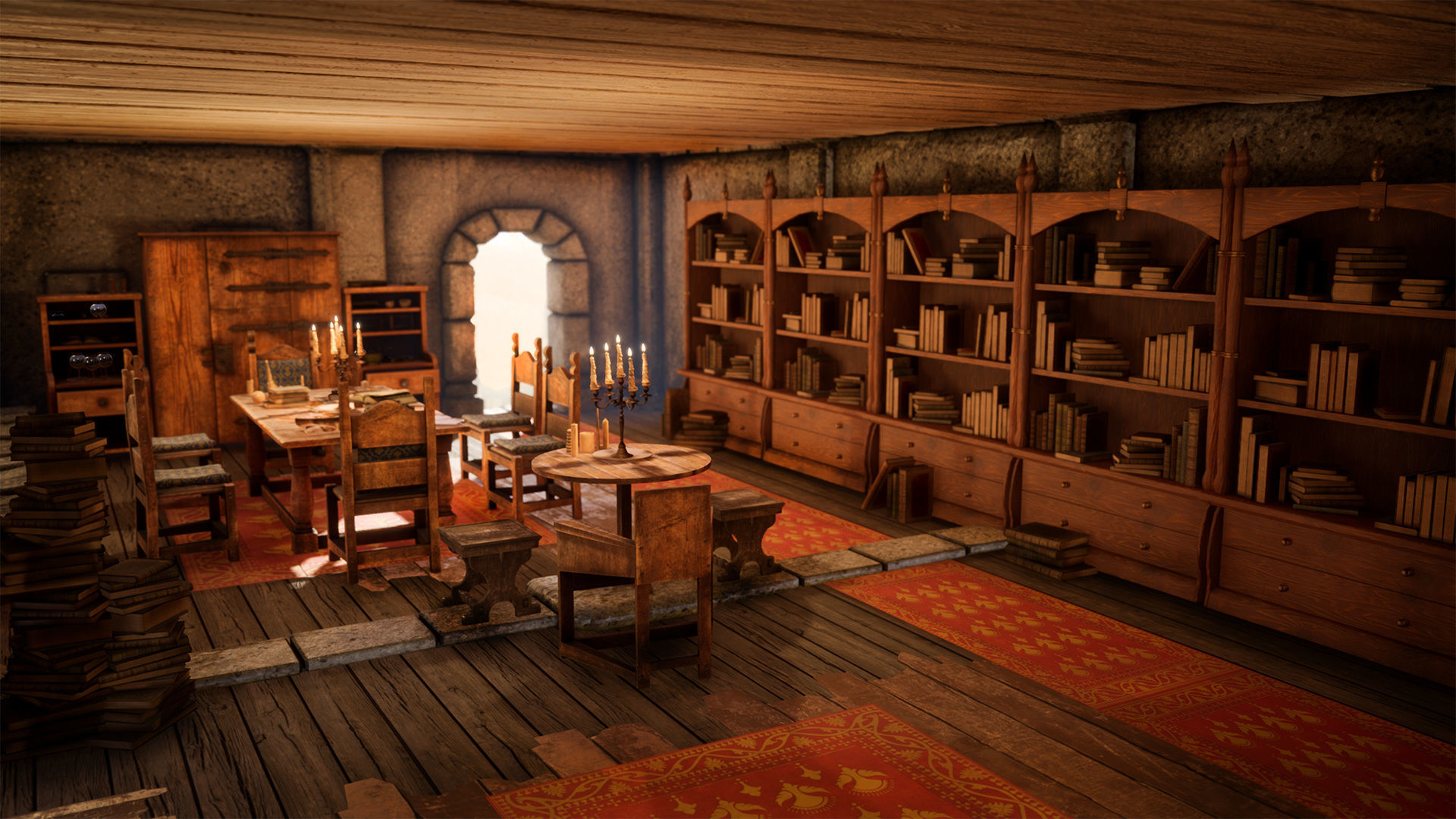 Medieval Furniture  150 Variations 3D model_8