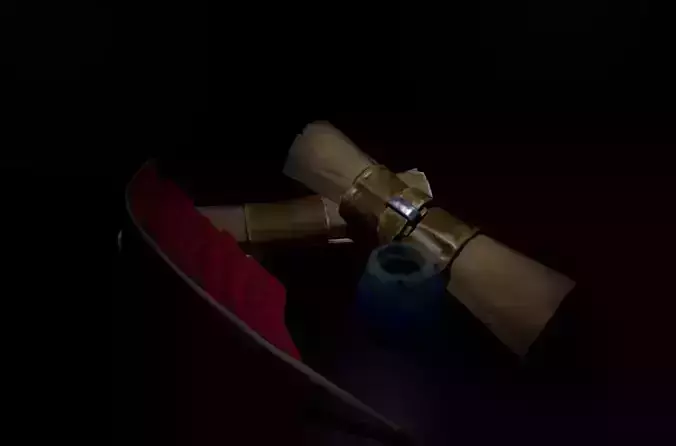 Stylized Scroll Pack Low-poly 3D model