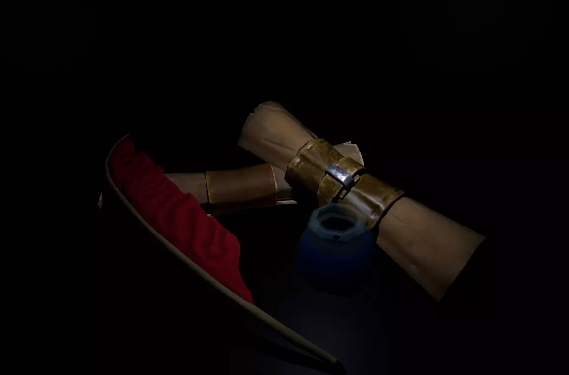 Stylized Scroll Pack Low-poly 3D model_0