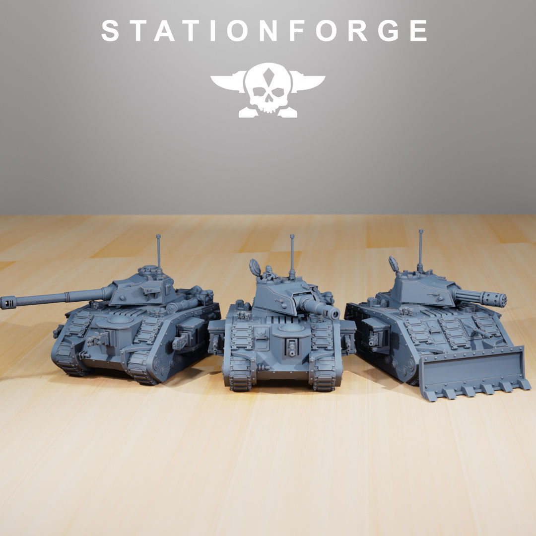 GrimGuard Battle Tank 3D print model_2