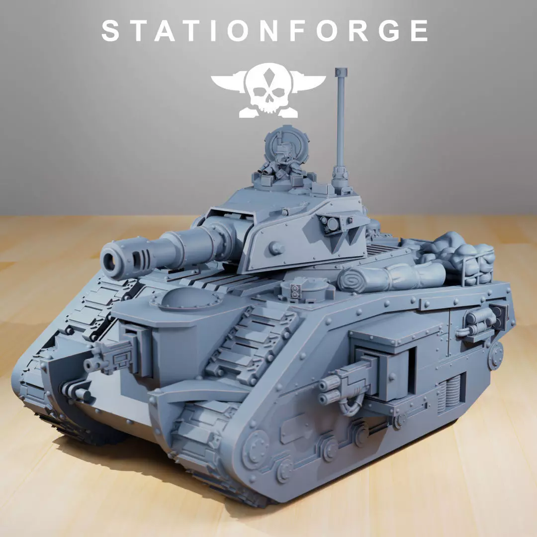 GrimGuard Battle Tank 3D print model_0