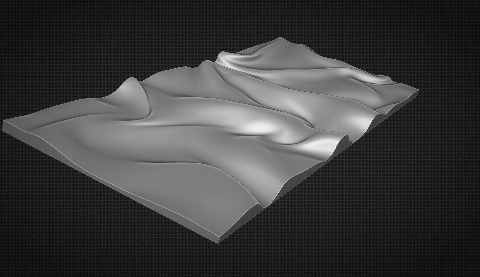 Drapery Wall Art Panel  for cnc carving 3D print model_5