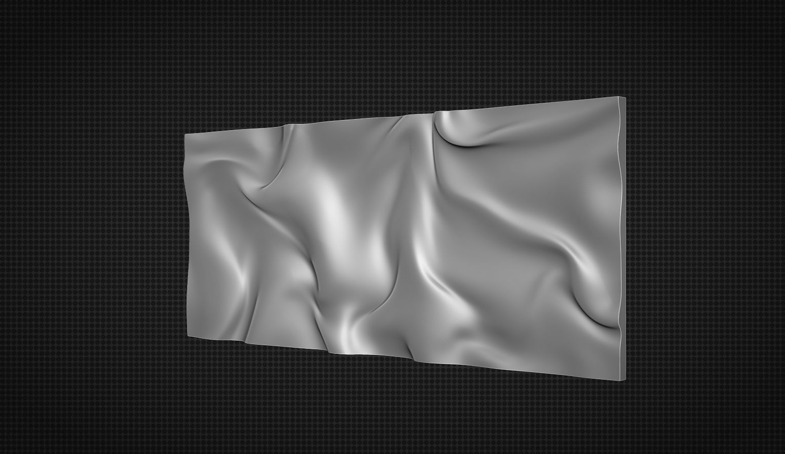 Drapery Wall Art Panel  for cnc carving 3D print model_3