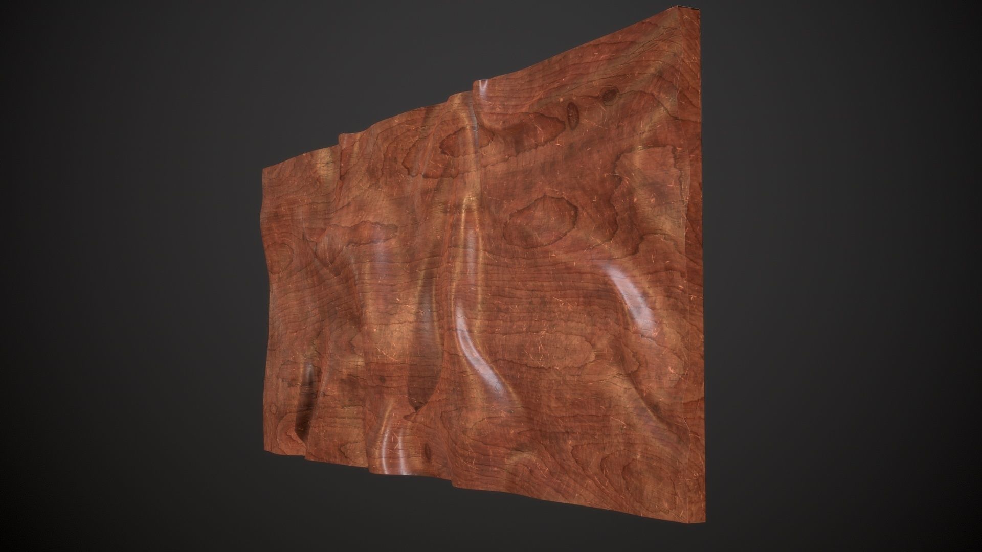 Drapery Wall Art Panel  for cnc carving 3D print model_11