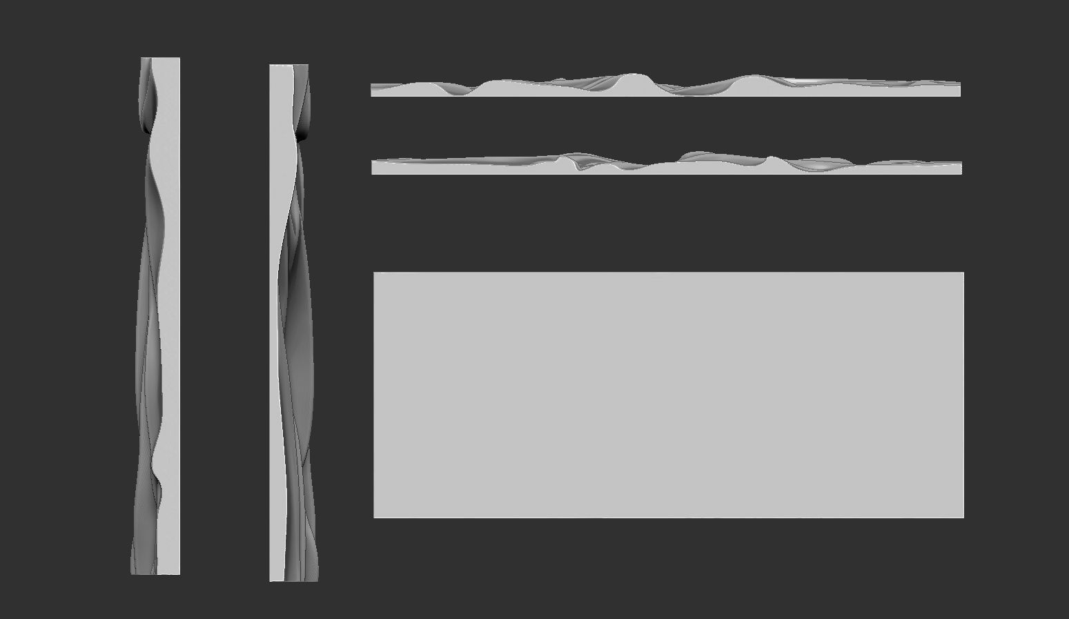 Drapery Wall Art Panel  for cnc carving 3D print model_7