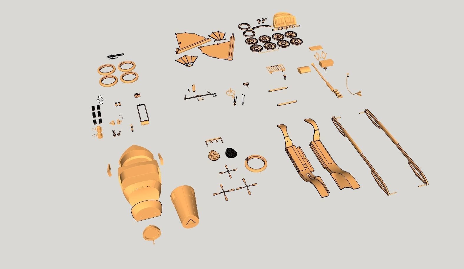 Chitty Chitty Bang Bang car PRINTABLE HIGH POLY 3D 3D print model_34
