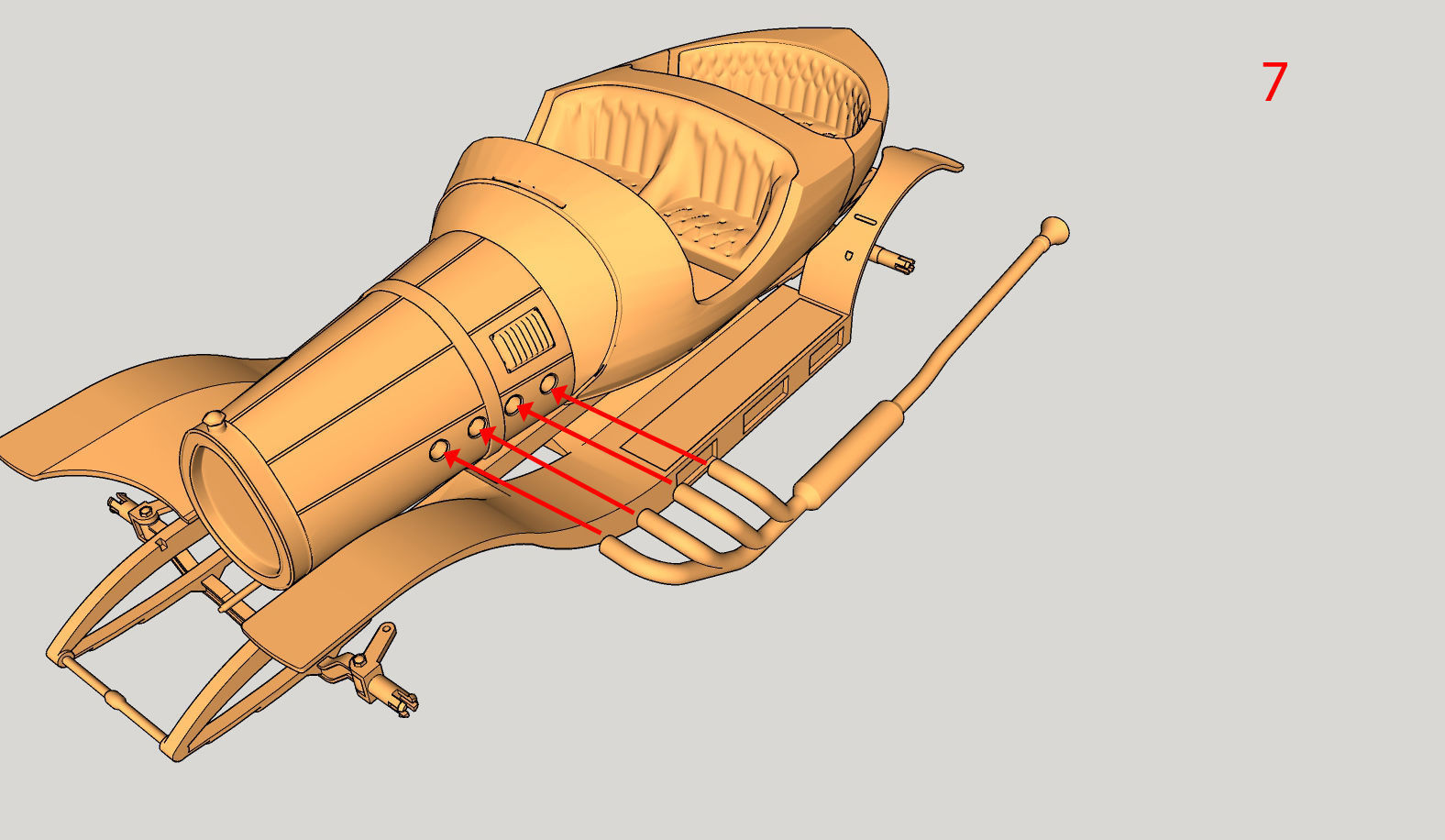Chitty Chitty Bang Bang car PRINTABLE HIGH POLY 3D 3D print model_20