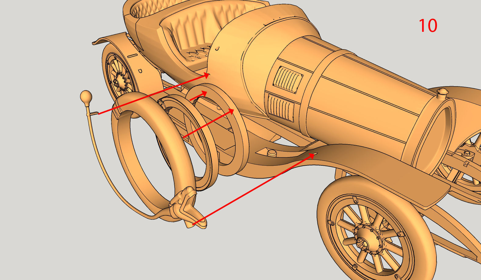 Chitty Chitty Bang Bang car PRINTABLE HIGH POLY 3D 3D print model_23