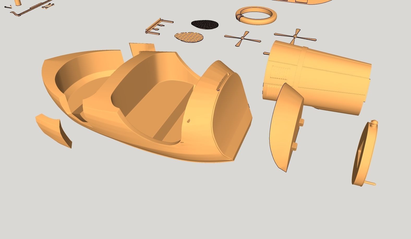 Chitty Chitty Bang Bang car PRINTABLE HIGH POLY 3D 3D print model_38