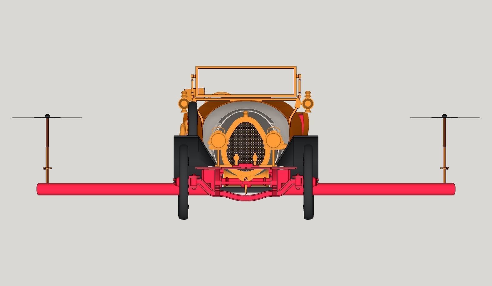 Chitty Chitty Bang Bang car PRINTABLE HIGH POLY 3D 3D print model_8