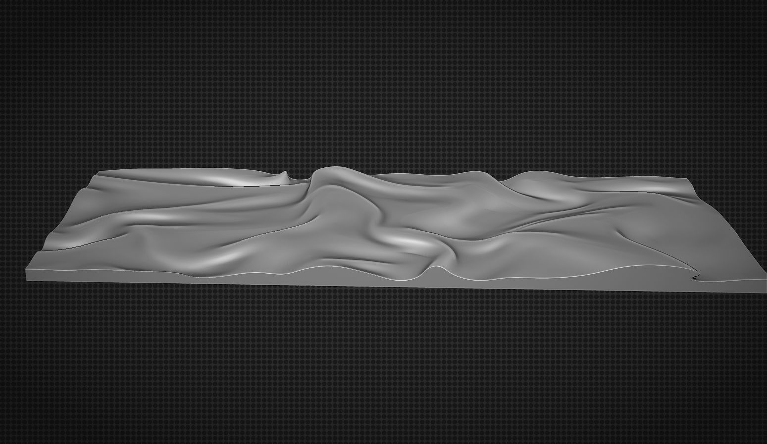 Drapery Wall Art Panel  for cnc carving 3D print model_5