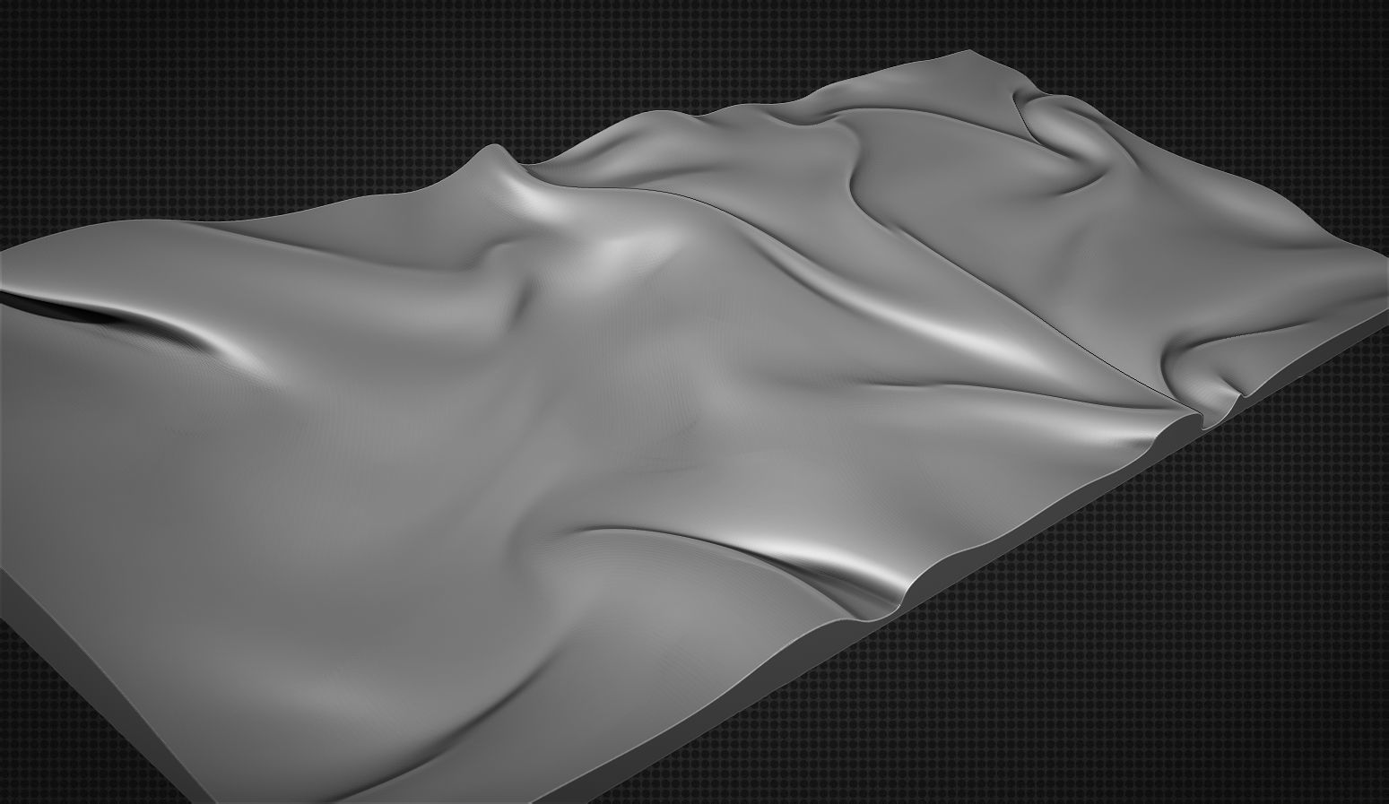 Drapery Wall Art Panel  for cnc carving 3D print model_8