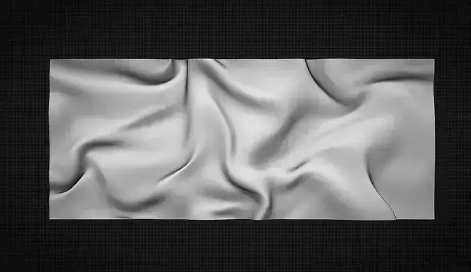 Drapery Wall Art Panel  for cnc carving 3D print model