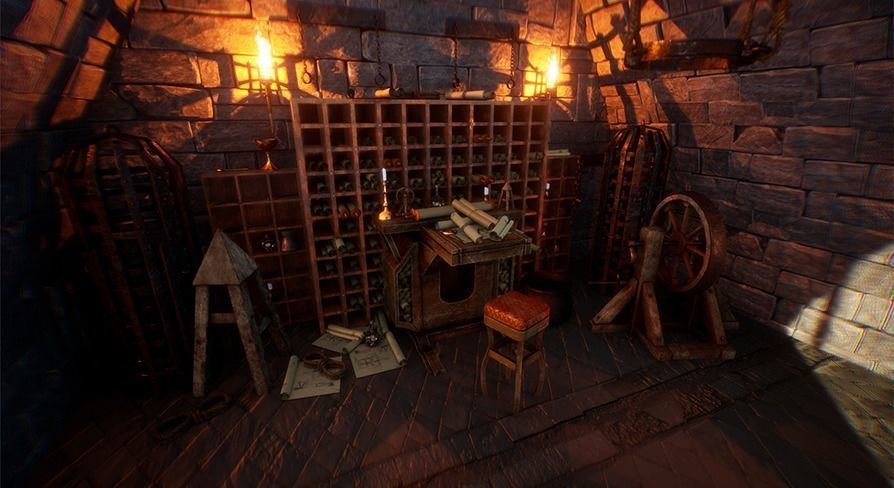 Medieval Engineer Props  35 Props Low-poly 3D model_15