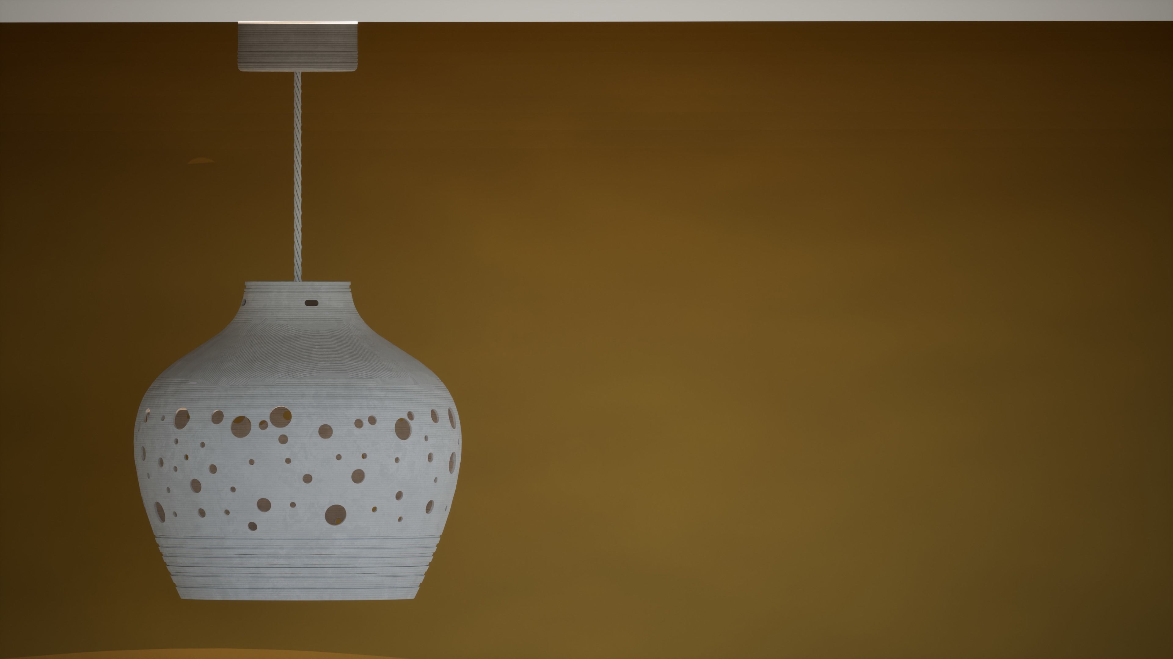 Elegant Pendant Lamp 3D print model_1