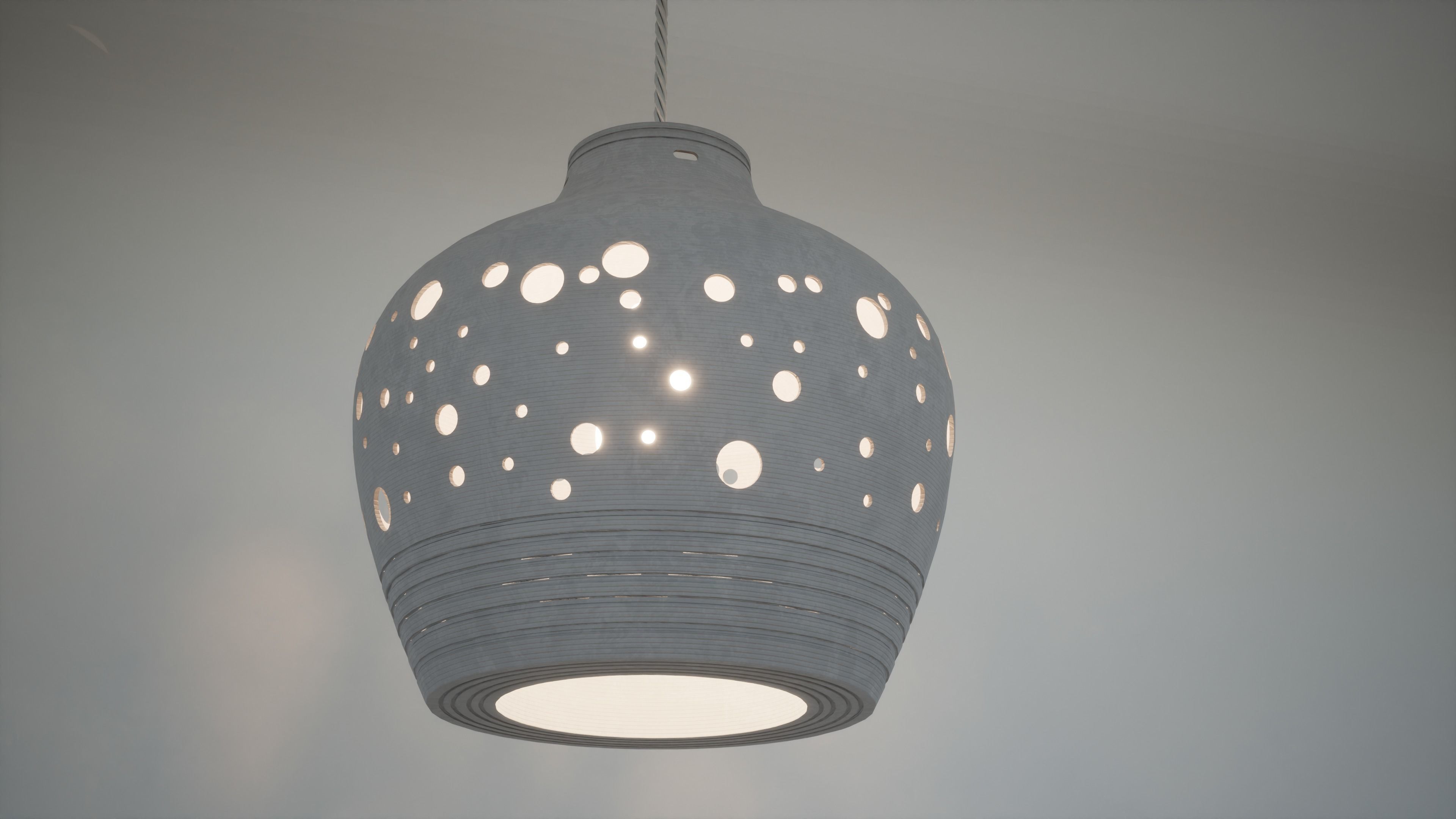 Elegant Pendant Lamp 3D print model_2