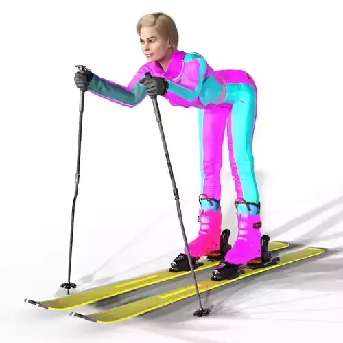 SKI GIRL 2 3D print model