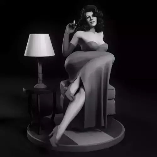Ava - Film noir actress 3D print model