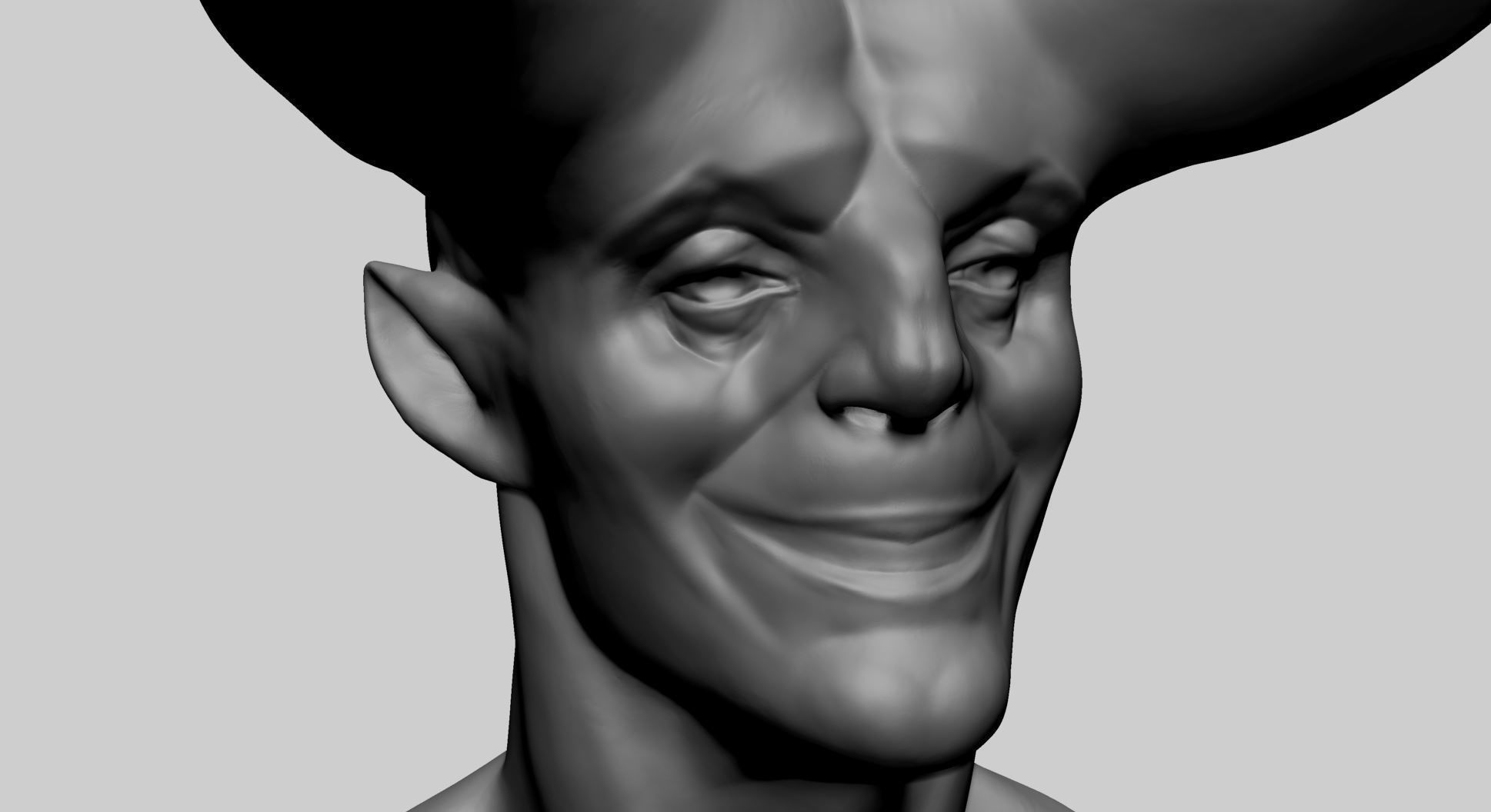 Creature Head S 3D model_10