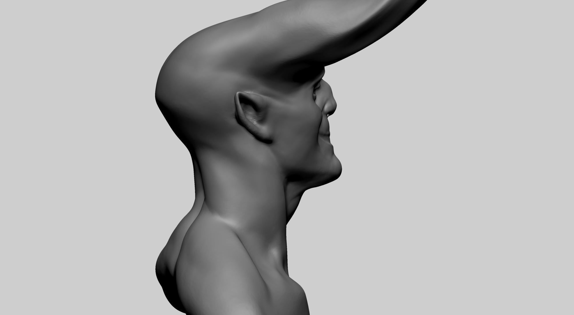 Creature Head S 3D model_2