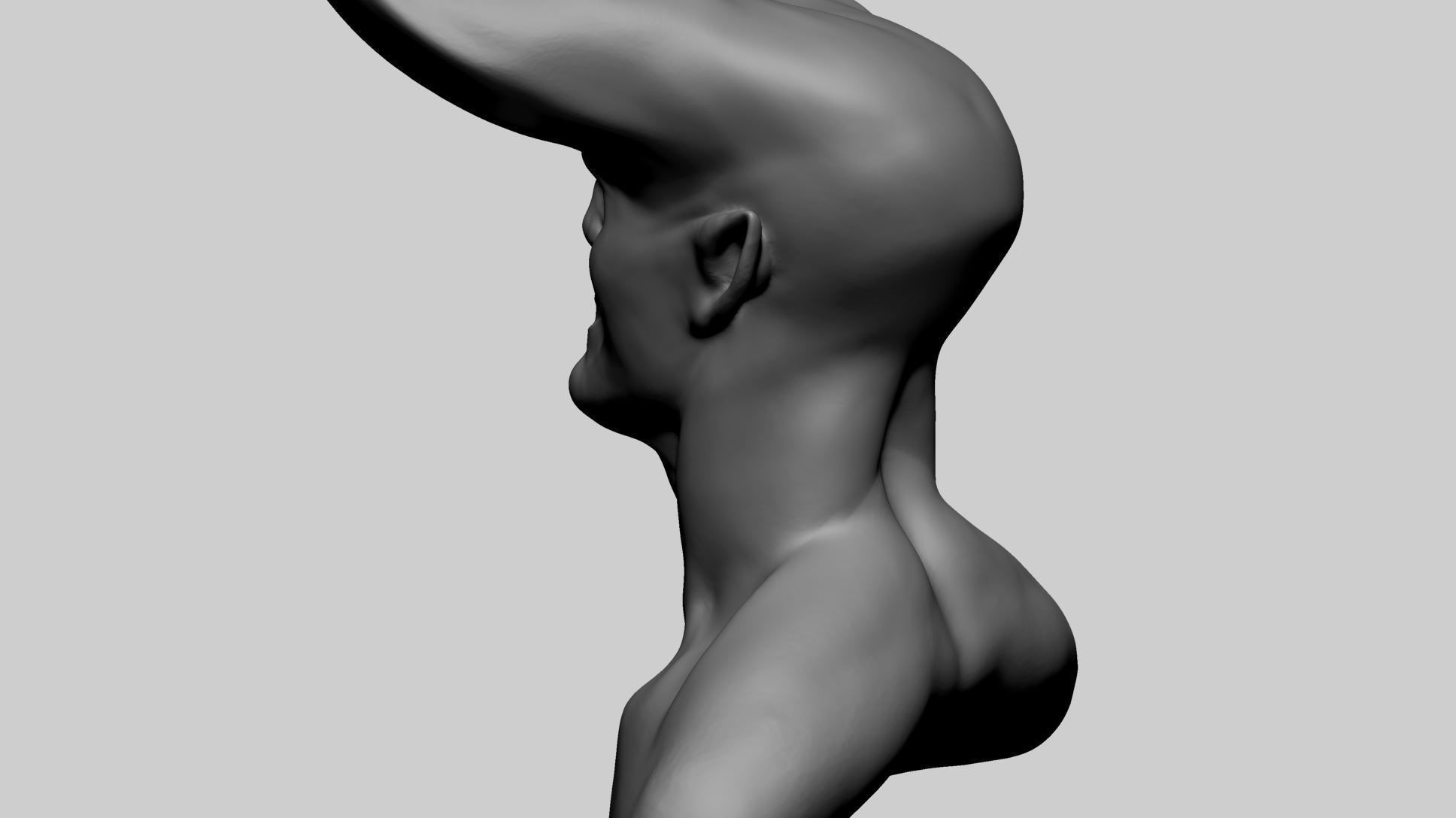 Creature Head S 3D model_5