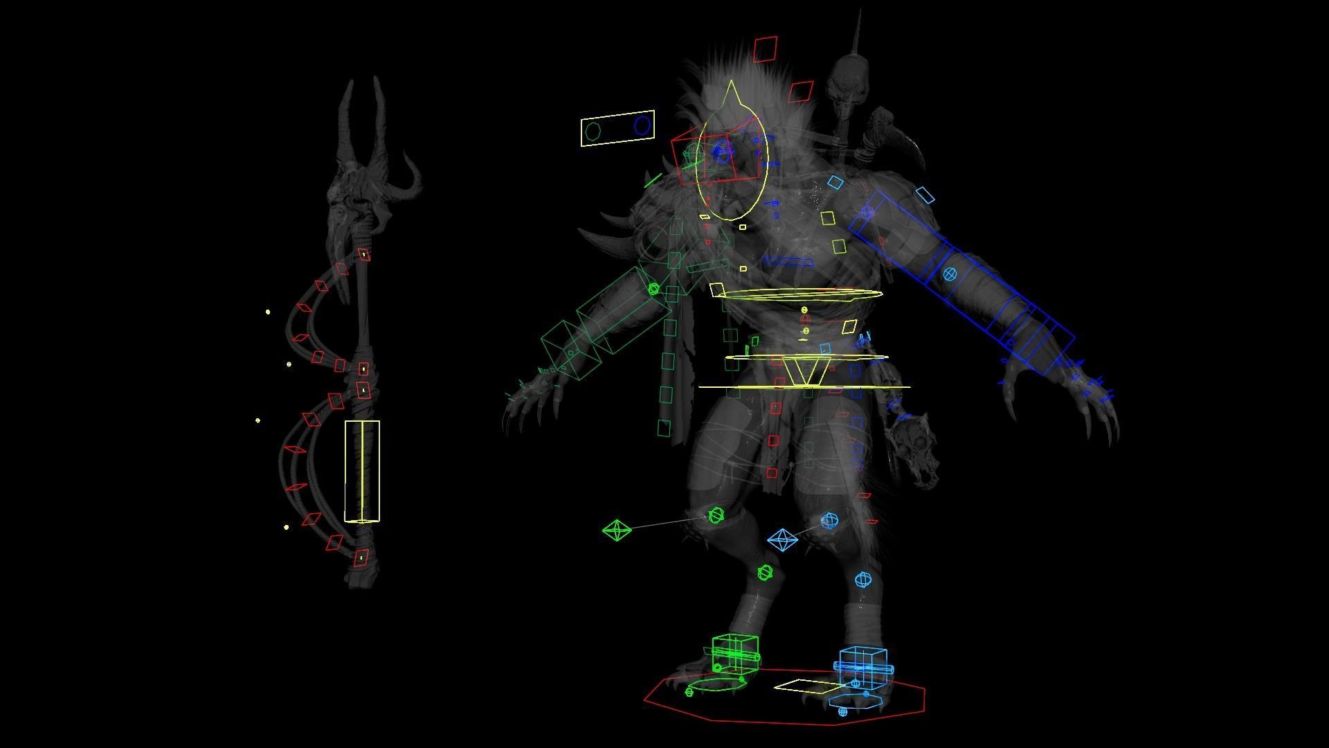 Gnoll Warrior Rigged Low-poly 3D model_23