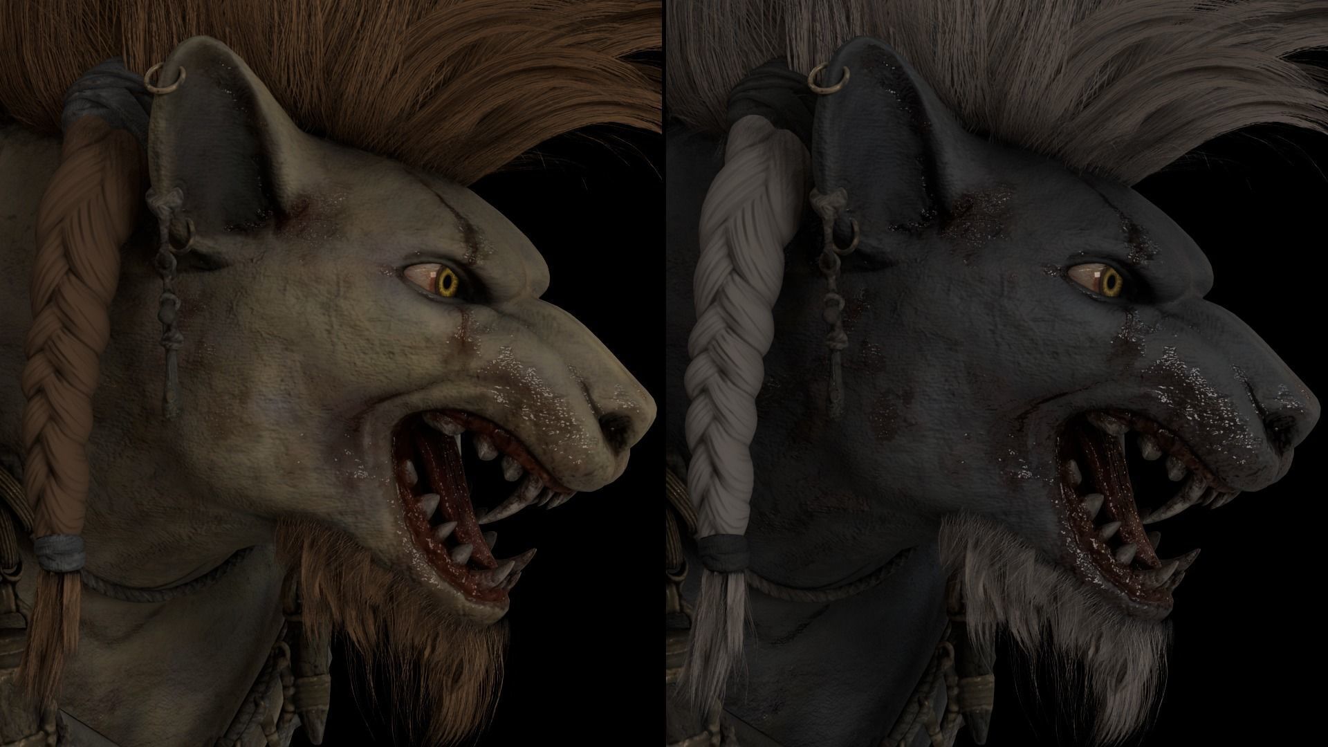 Gnoll Warrior Rigged Low-poly 3D model_12