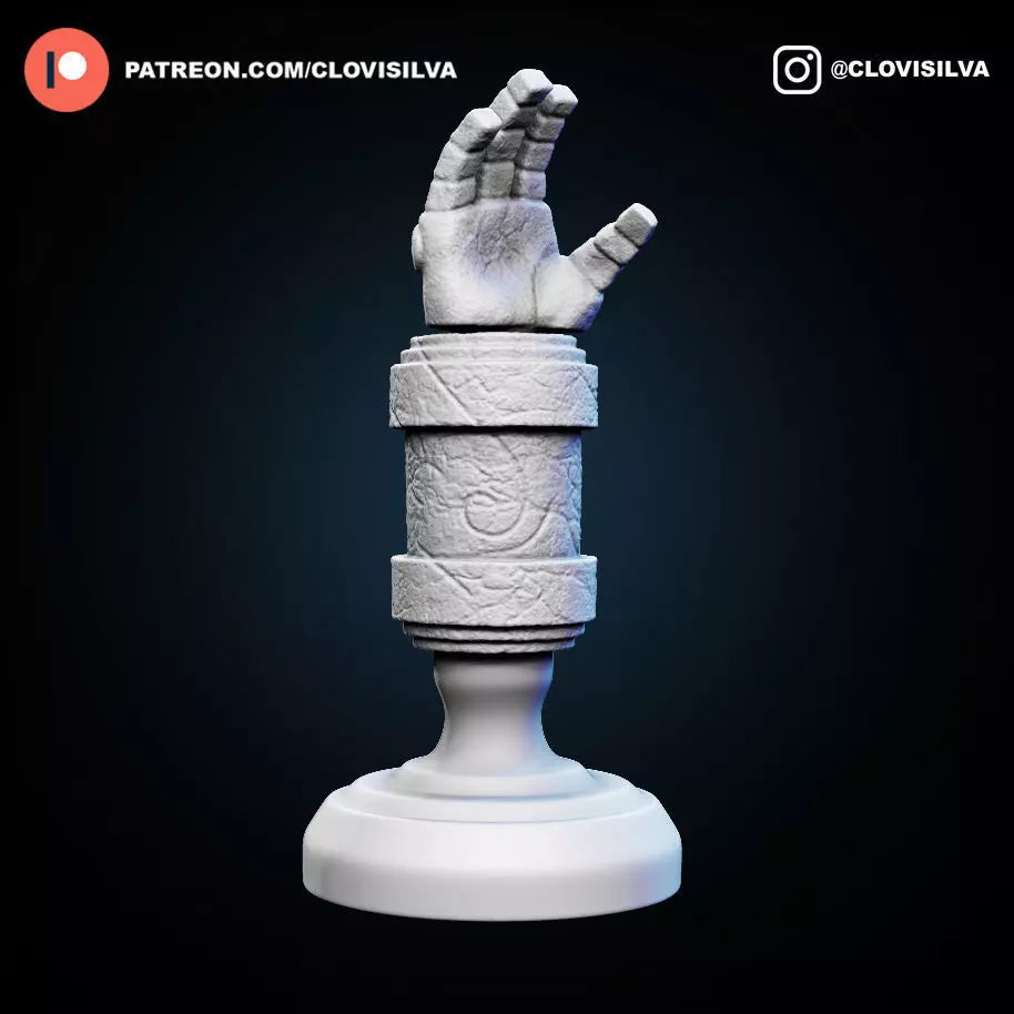 Hellboy Hand - Height 150 mm 3D print model